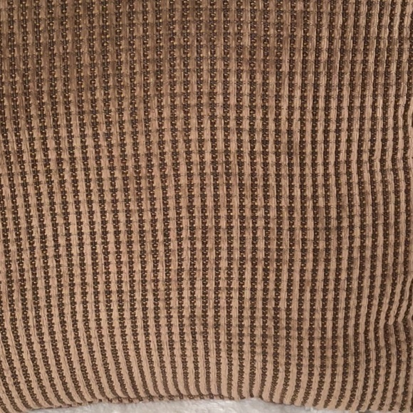 Brown and Cream Accent Pillows with Textured Design pair - Picture 5 of 5